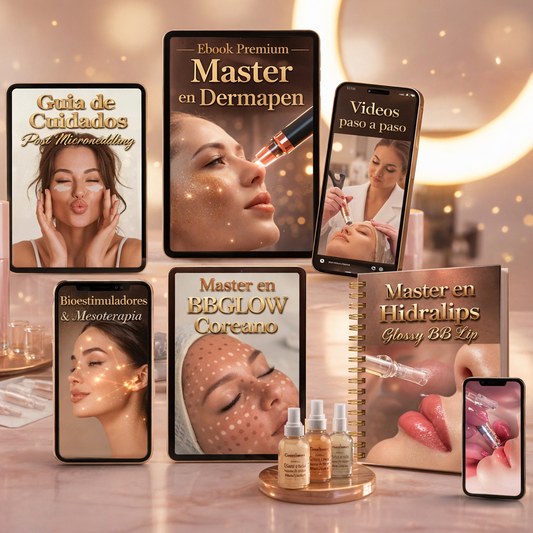 Pack Master en Dermapen Facial 12x1 [Ebook Profesional + Masterclass en Video] +10 BONOS EXCLUSIVOS